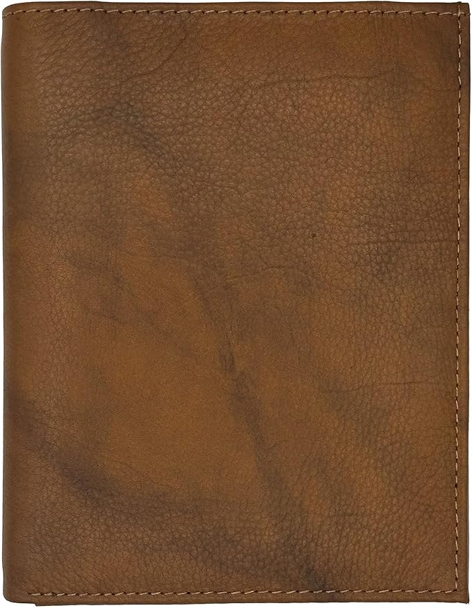 Antique Saddle RFID Genuine Leather Passport Wallet