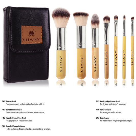 SHANY I love Bamboo - 6pc Petite Pro Bamboo brush set, NO Case