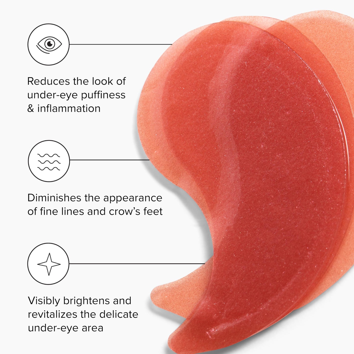 DRMTLGY Brightening Eye Masks (30 Pairs) - Caffeine Eye Masks for Dark Circles and Puffiness with Hyaluronic Acid, Eye Patches for Puffy Eyes