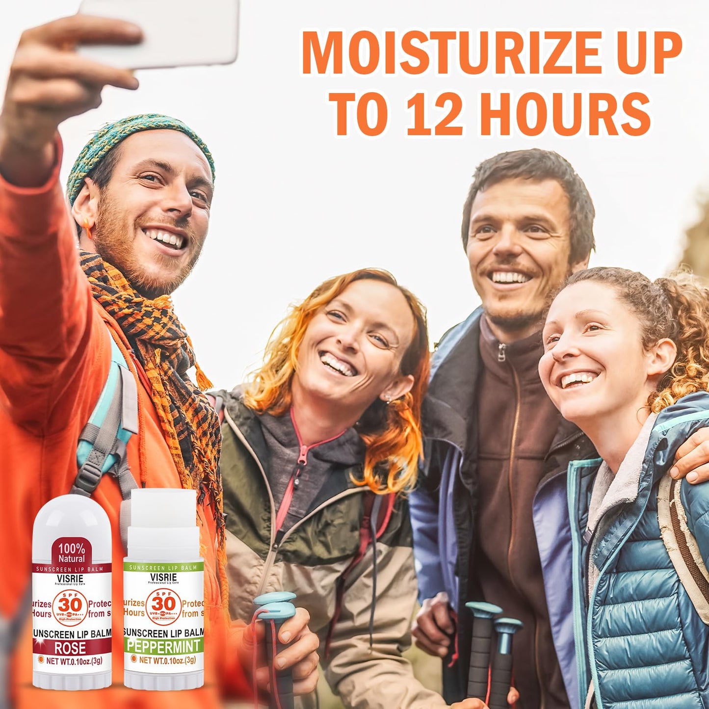 VISRIE SPF 30 Mini Sunscreen Lip Balm, SPF Lip Balm Bulk 40 Count, Travel Sunscreen with Vitamin E and Coconut Oil- 10 Flavors