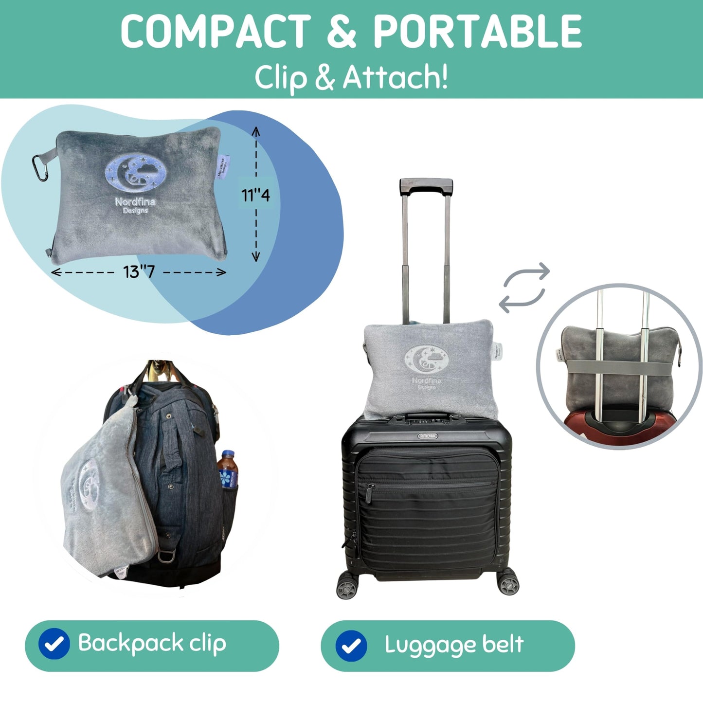 Nordfina Designs Kids Airplane Bed & Footrest 3-in-1 Kit |Baby Travel Essential |Kids Travel Essentials |Long Flight Must Haves |Bed for Toddlers 1-3 |Toddler Must Haves |Airplane Gadgets