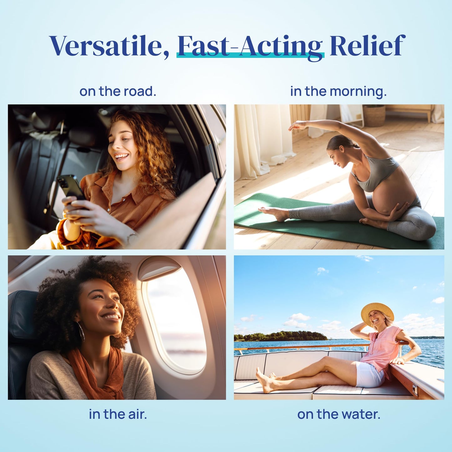 Allclair Nausea Relief Inhaler - Take Control of Motion Sickness, Morning Sickness, Medication, Stress - Fast, Natural, Drug-Free, Non-Drowsy & Portable Travel Essential - Pack of 2 Inhalers