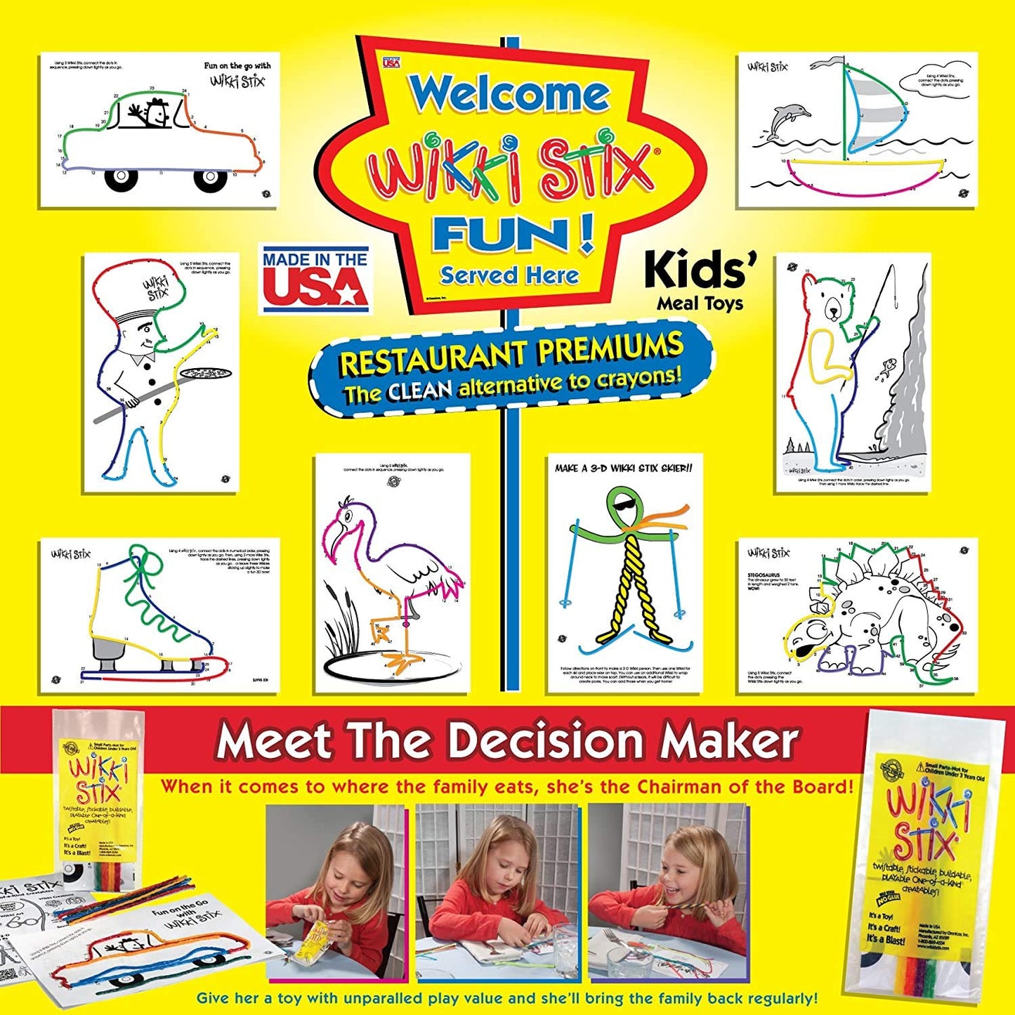 Wikki Stix Mini Play Paks, 250 Individual paks! Great for Restaurants, Parties, Travel, classrooms Giving, Made in The USA!