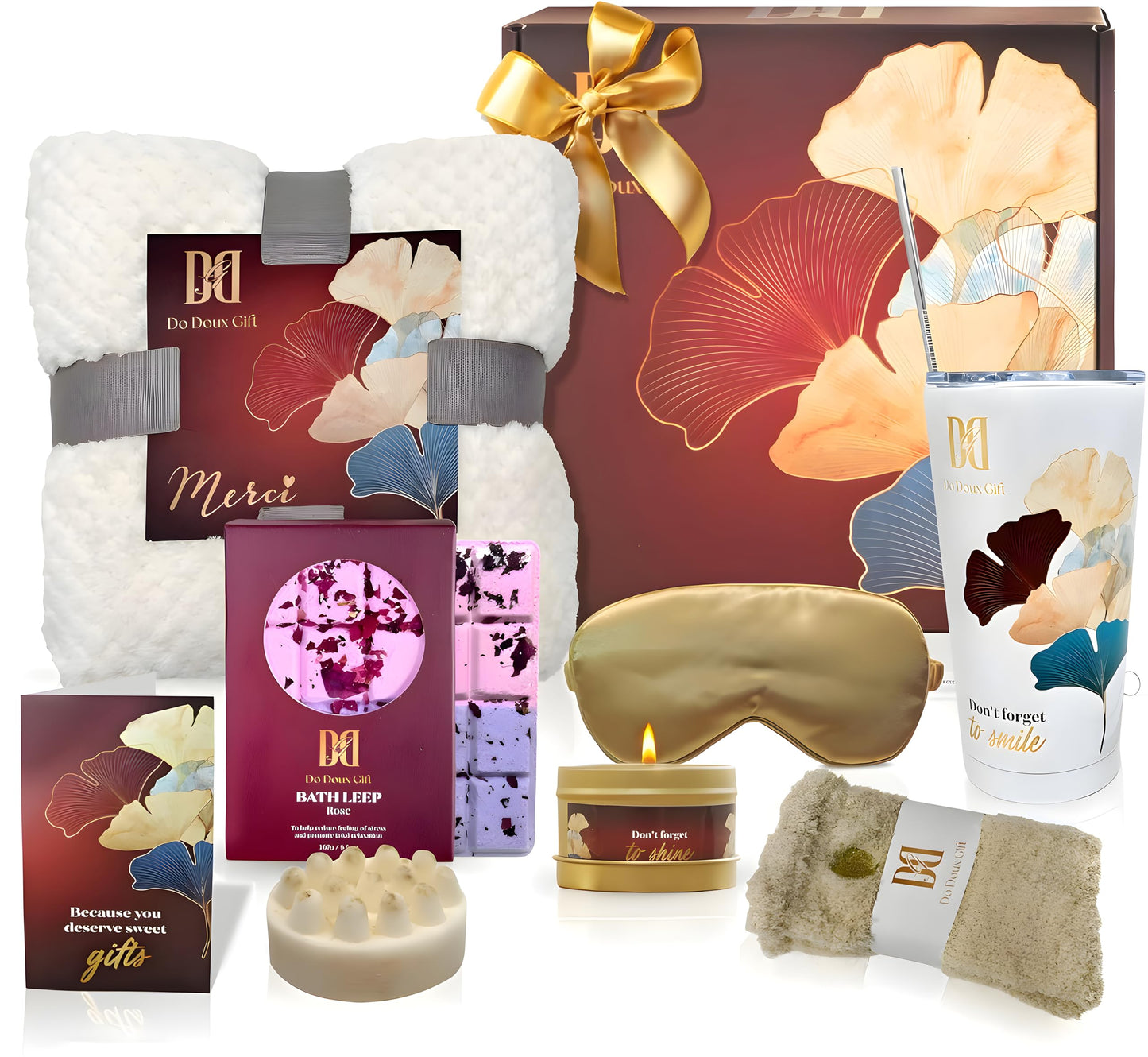 Happy Birthday Gifts for Women Mom Her Friend Sister Wife Grandma, Self Care Gifts Get Well Gifts Unique Relaxing Spa Gift Basket Set, Mothers Day Gifts for Mom Wife Grandma Daughter Friends Sister