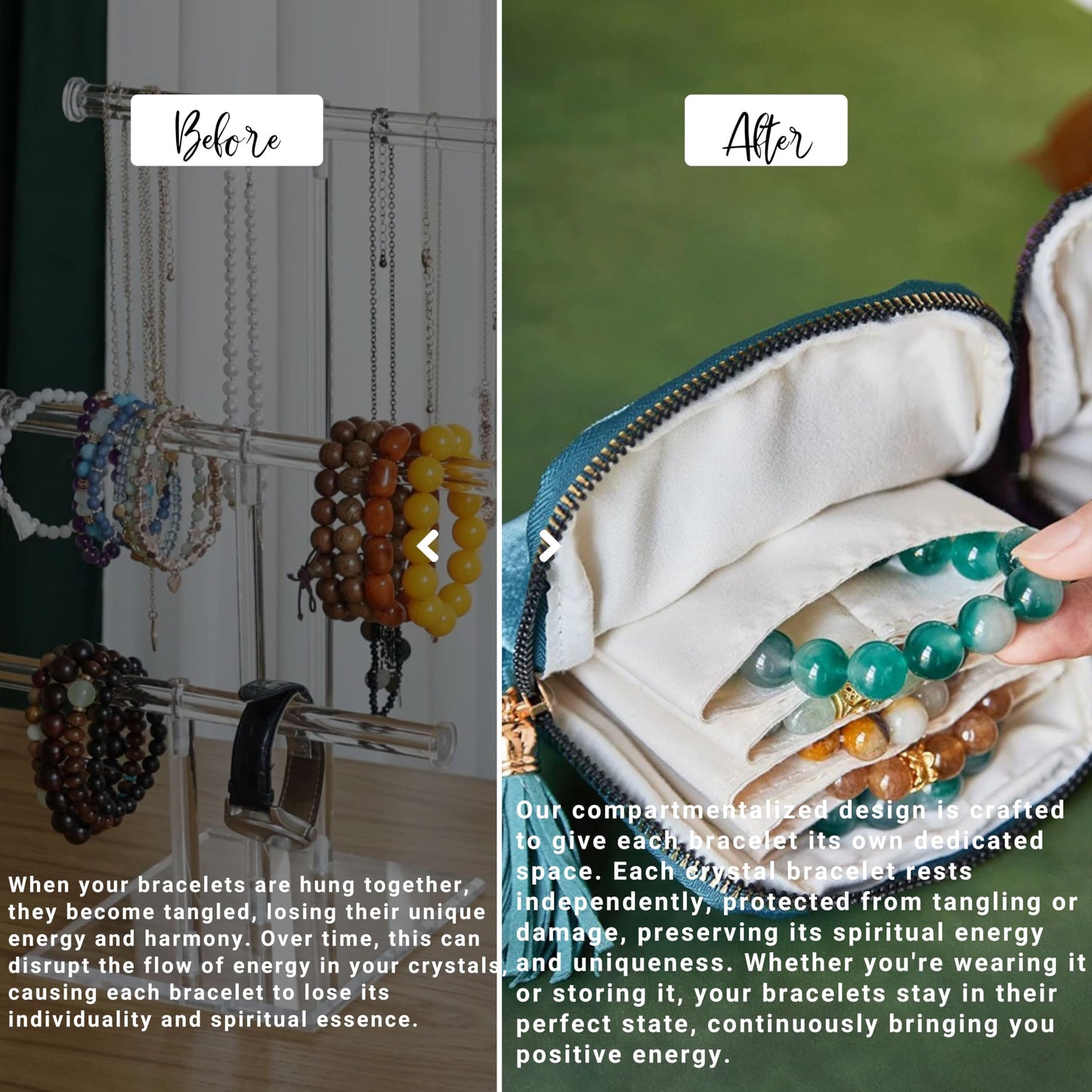 CHIMORY 2025 New Travel Jewelry Case – Portable Organizer for Rings, Bracelets, & Bangles with Tassel Zipper, Elegant Jewelry Roll for Journey, Crystal Jewelry Storage Pouch, Mini, Avocado Green