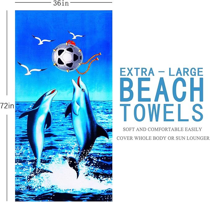 6 Packs Oversized Terry Beach Towel Set 36 x 72 Soft Thin Extra Large Big Pool Swim Camping Bulk Towels Blanket Clearance XL Travel Adult Essentials Accessories Must Haves Vacation Bohemian Leaf