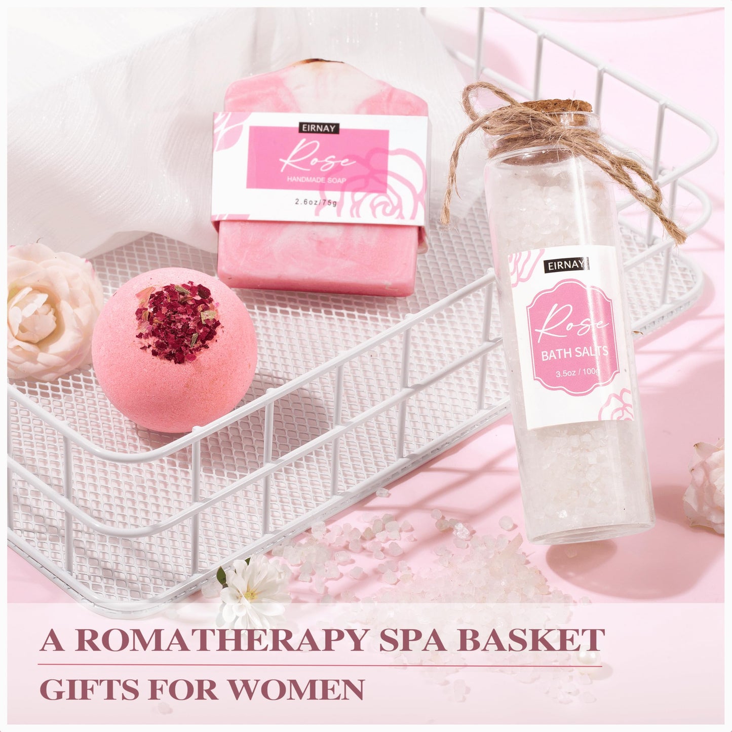 EIRNAY Gifts for Women Birthday Gift Baskets Home Spa Relaxing Self Care Gift for Woman Mom Her Sister Wife Auntie Care Package Thank You Gift Bridal Shower for Women Friendship Ideas