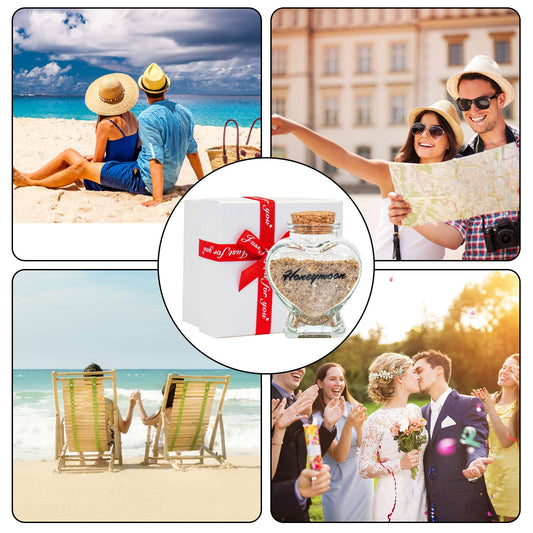 Honeymoon Gift - Honeymoon Sand Keepsake Jar - Wedding,Bridal Shower Gifts for Newlywed, Bride,Travel Gift for Couples,Fiance.