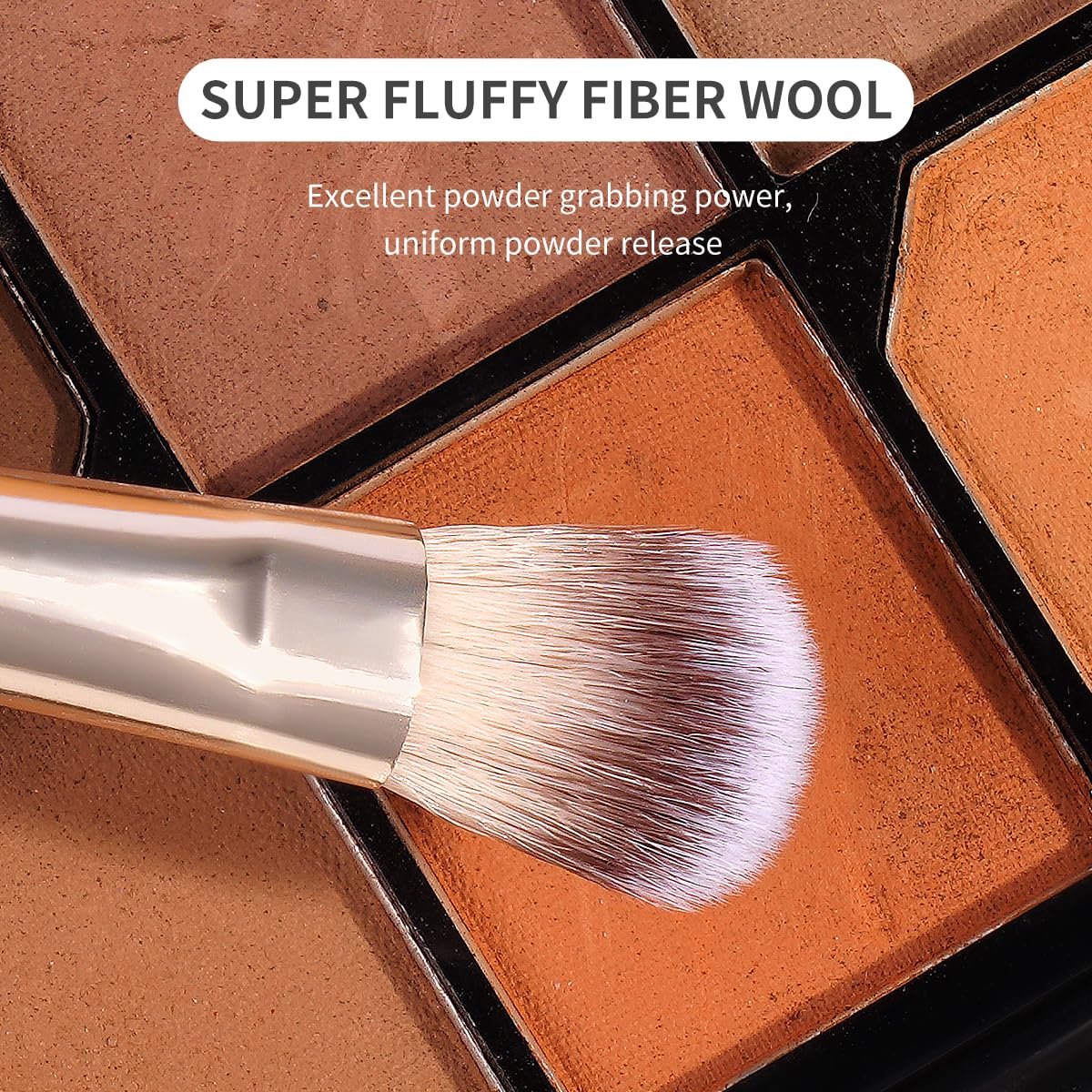 MAANGE 13 PCS Makeup Brushes Professional Make Up Brushes Premium Synthetic Powder Concealers Brushes Travel Makeup Brush Set with Case (Champagne)