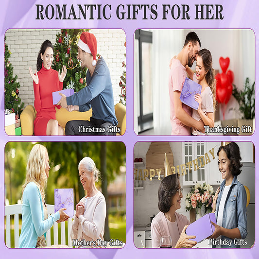 Birthday Gifts for Women, Bath Relaxing Spa Gift Basket Set, Unique Gifts for Her, Friends, Mom, Sister, Coworker, Wife, Girlfriend, Purple Gifts for Women, Mothers Day, Christmas