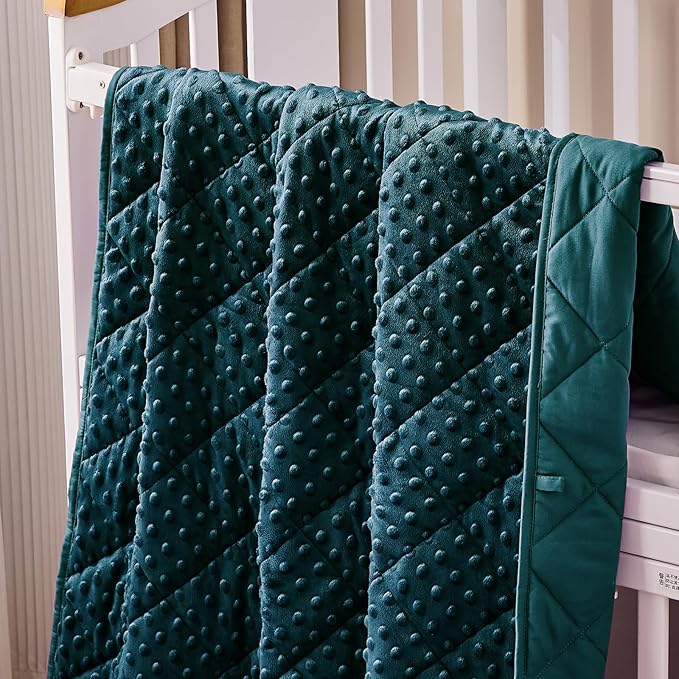 Kid Weighted Blankets Weighted Throw Blanket for Boys 7 Pounds Heavy Blanket Microfiber Children Fleece Weighted Comforter Bed Throw Blanket for 5+Years, 40 * 60in, Green