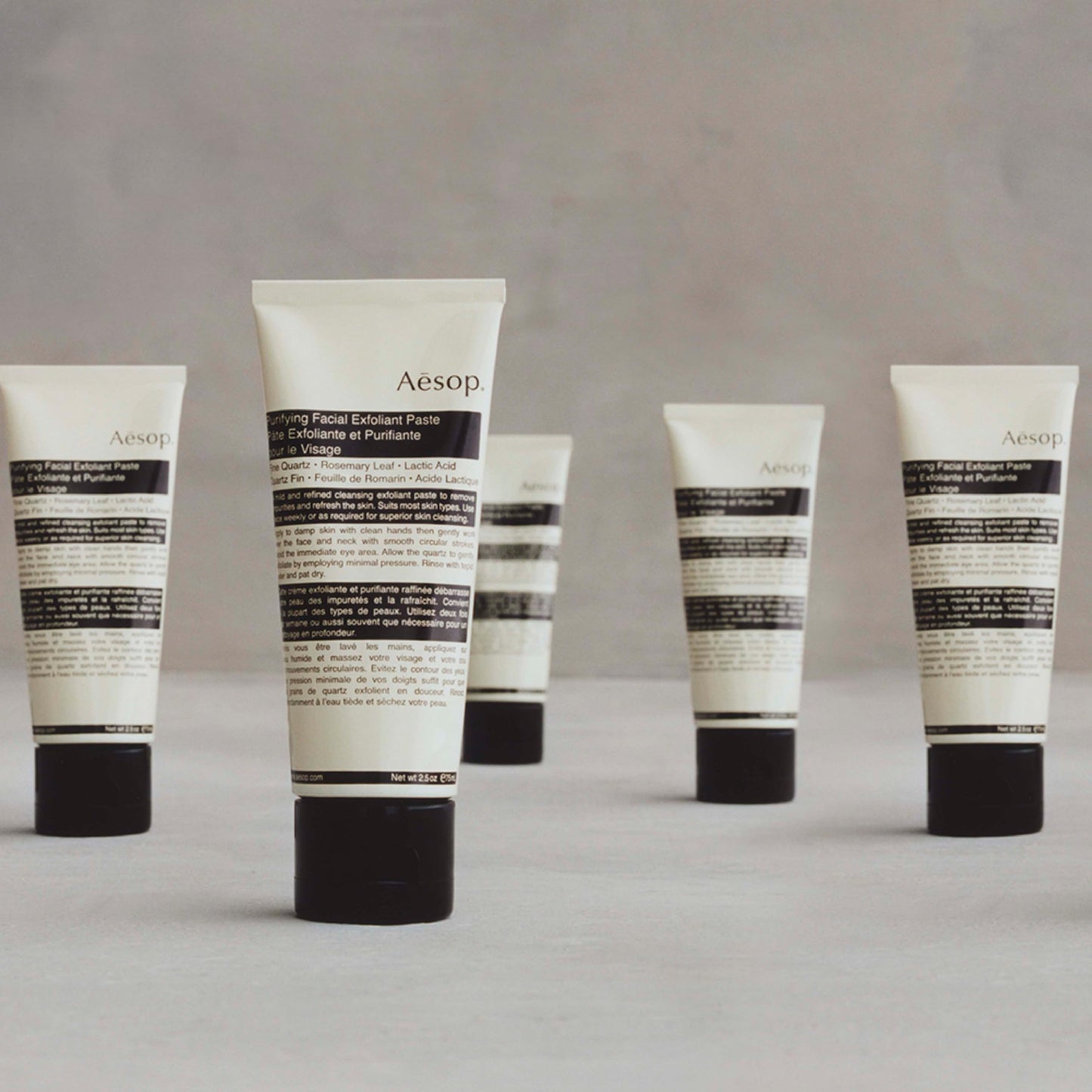 Aesop Purifying Facial Exfoliant Paste | Refresh, Cleanse, Soften Skin | Cream Based Cleanser Enhanced With Fine Quartz, Rosemary Leaf, Lactic Acid | 2.6oz / 75mL