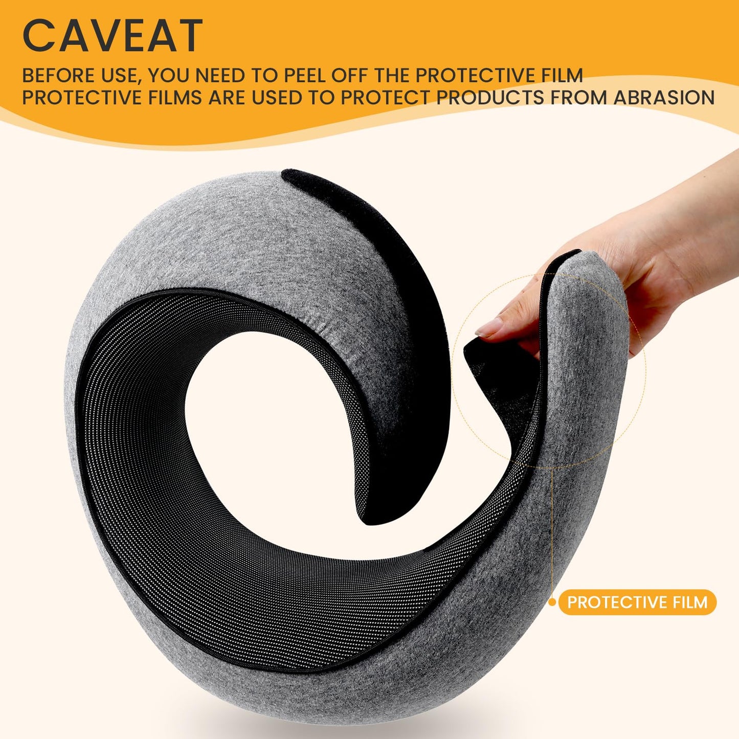 Neck Pillow, Travel Pillow uses Memory Foam to Support Neck Comfort, Ideal Companion for Airplane and car Travel, Compact, Convenient, and Versatile Airplane Sleep Pillow(Gray)