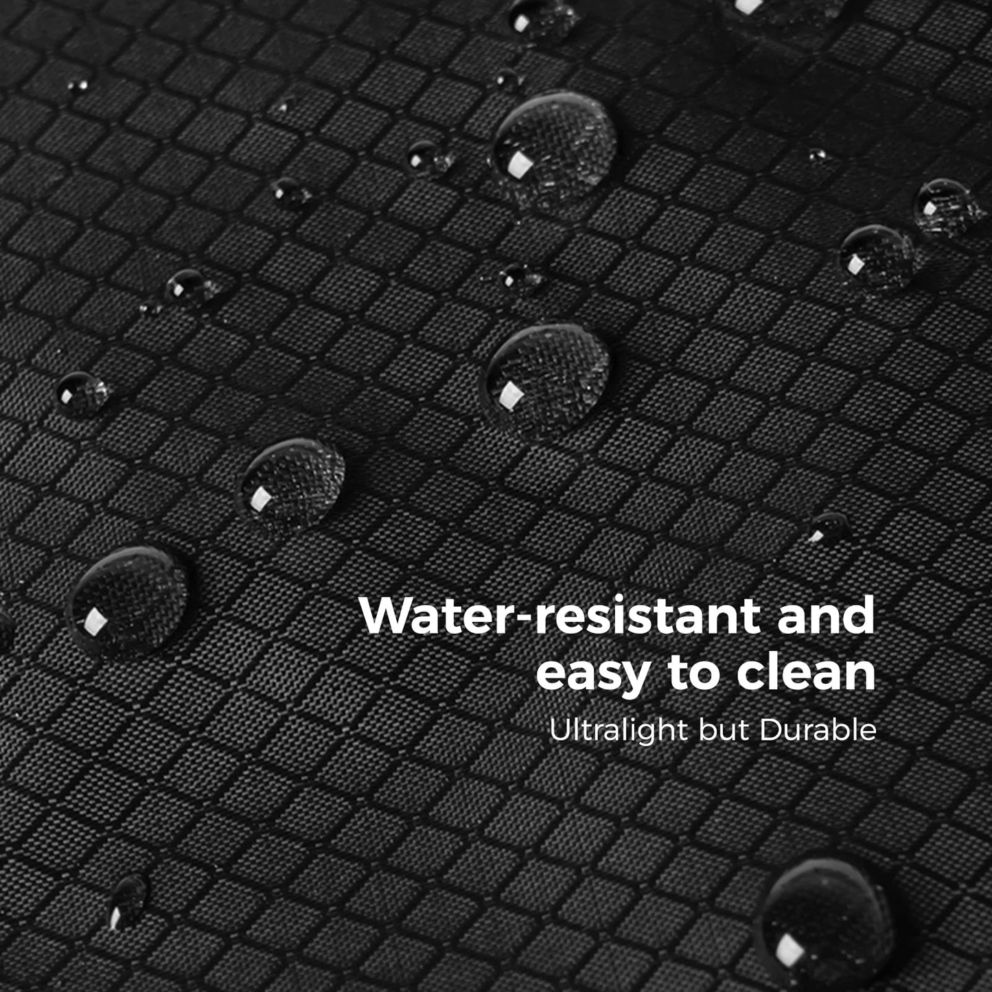 pack all 16L Lightweight Packable Tote Bag, Water Resistant Foldable Grocery Bag, Reusable Shopping Bag (Black)