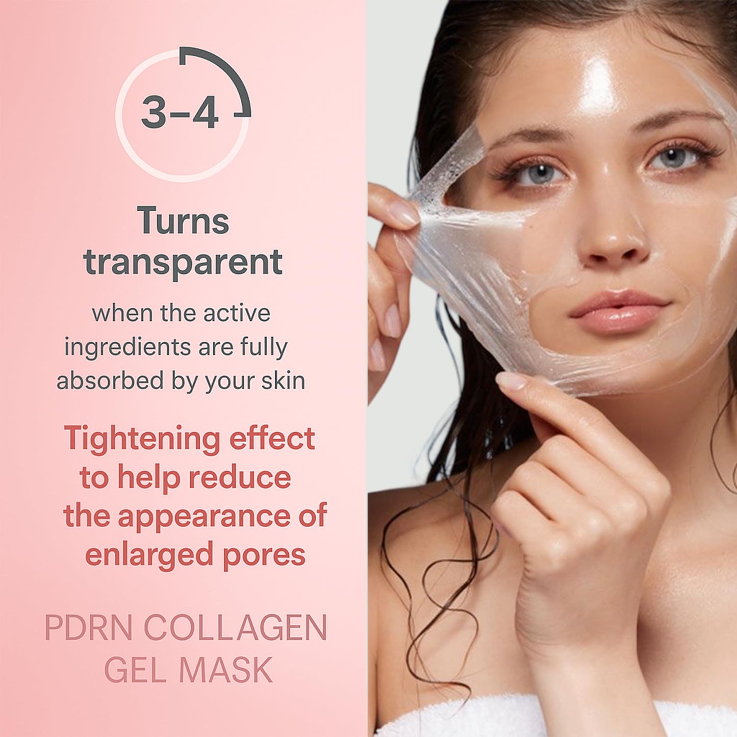 Salmon DNA PDRN Collagen Face Mask – Korean Skincare Hydrogel Overnight Collagen Face Mask for Glass Skin – Lifting, Firming, Moisturizing & Pore Refining – 4 Jelly Masks for Women and Men