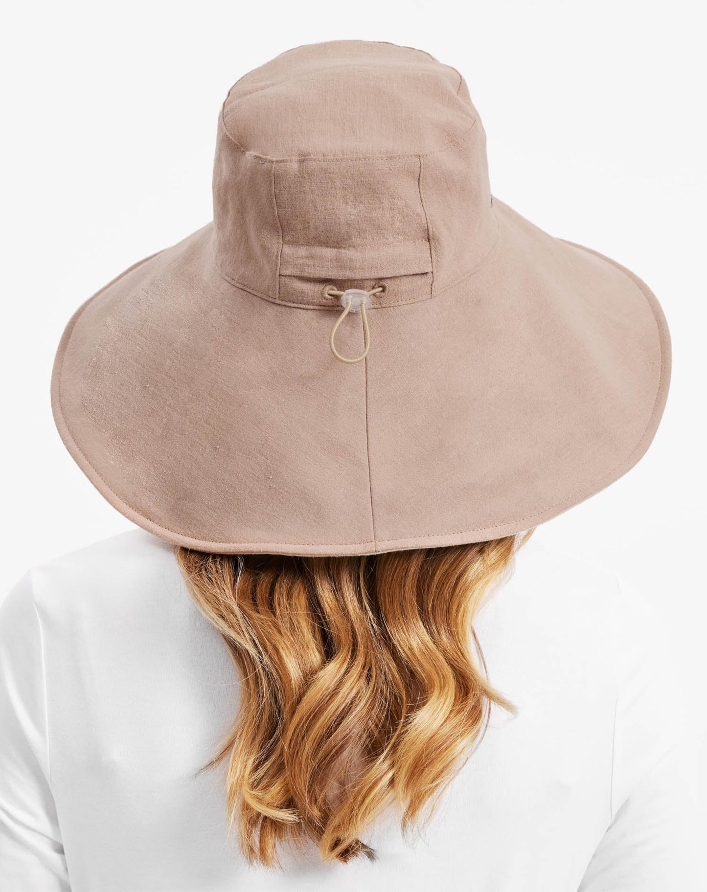 Solbari Ultra Wide Cotton Linen Hat UPF50+ Packable UV Sun Protection Hat with Large Brim and Detachable Strap Large-XLarge Desertsand/Beige