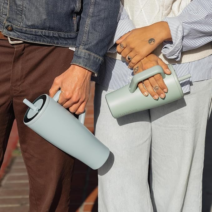 BrüMate Era 30 oz Tumbler with Handle and Straw | 100% Leakproof Insulated Tumbler with Lid and Flexible SoftSip Straw | Made of Stainless Steel | Cup Holder Friendly Base | 30oz (Juniper)