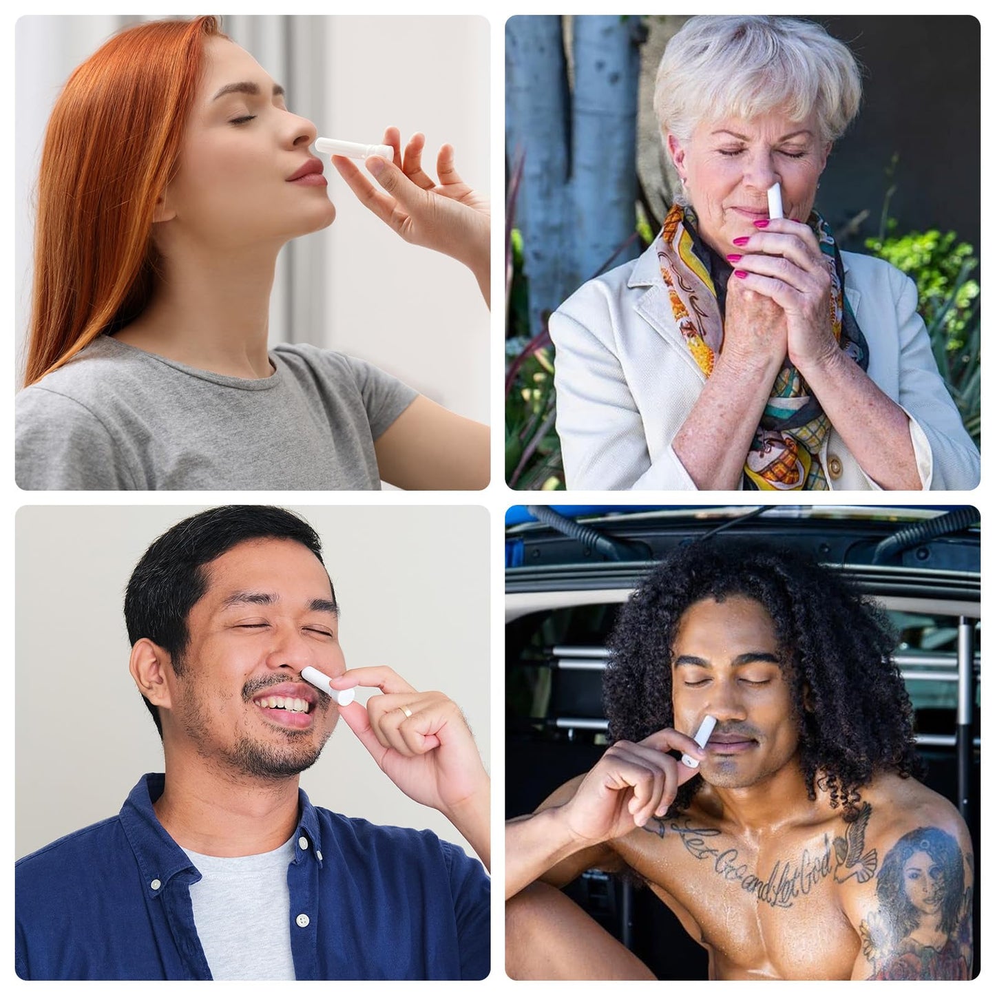 4 Pack Nasal Stick,Nasal Inhaler Stick,Nose Inhaler Boost Energy Set,Inhaler,Sinus & Congestion Relief, Daily Relaxation, Stress Relief, Pure Natural Ingredients