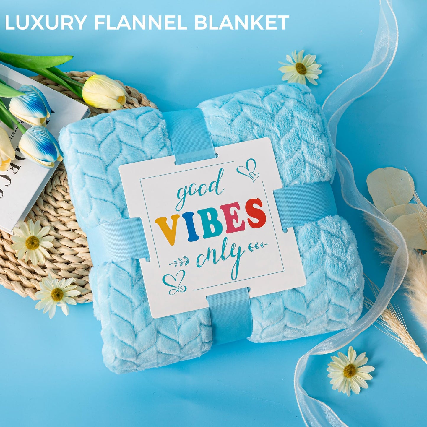 Birthday Gifts Basket for Women,Get Well Soon Thinking of You Gifts Relaxing Spa Gifts Self Care Package Box w/ Luxury Blanket,Unique Mothers Day Gifts for Mom Her Best Friend Sister Wife Grandma