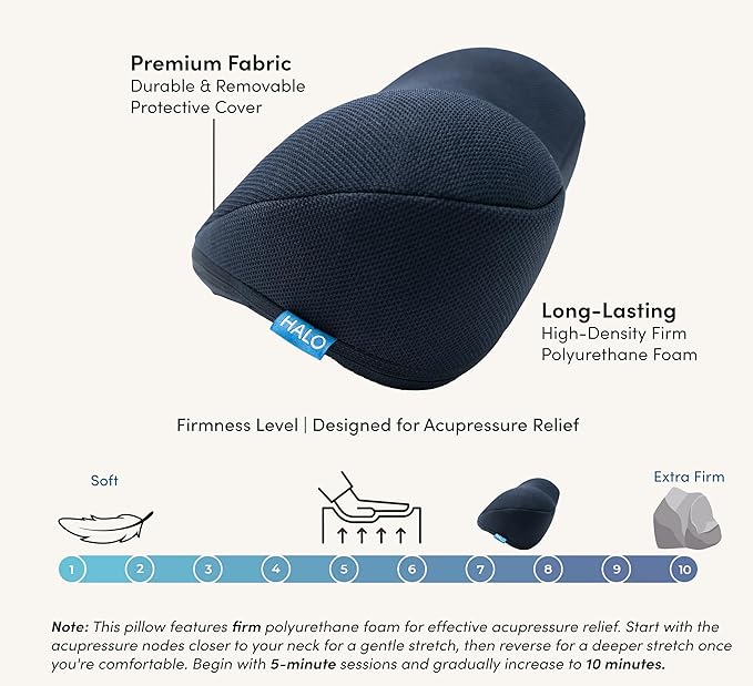 Halo Neck Stretch Pillow Supportive Cervical Comfort for Pain Relief, Posture Alignment, and Stress Reduction