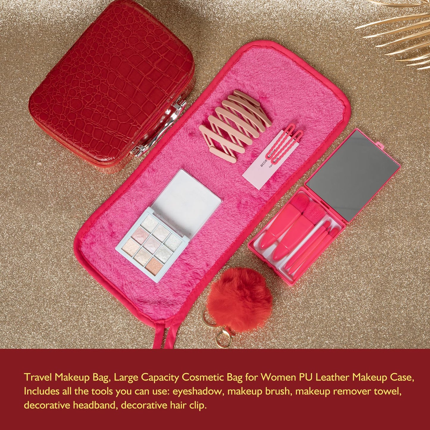 Birthday Gifts for Women Teens Girls, Spa Gift Set, Bath Gift Set for Women, 12 Pcs Rose Vanilla Bath Set, Self Care gifts Bag Makeup Cosmetic Bag, Spa Kit for Teenage Gifts, Daughter Gift Set