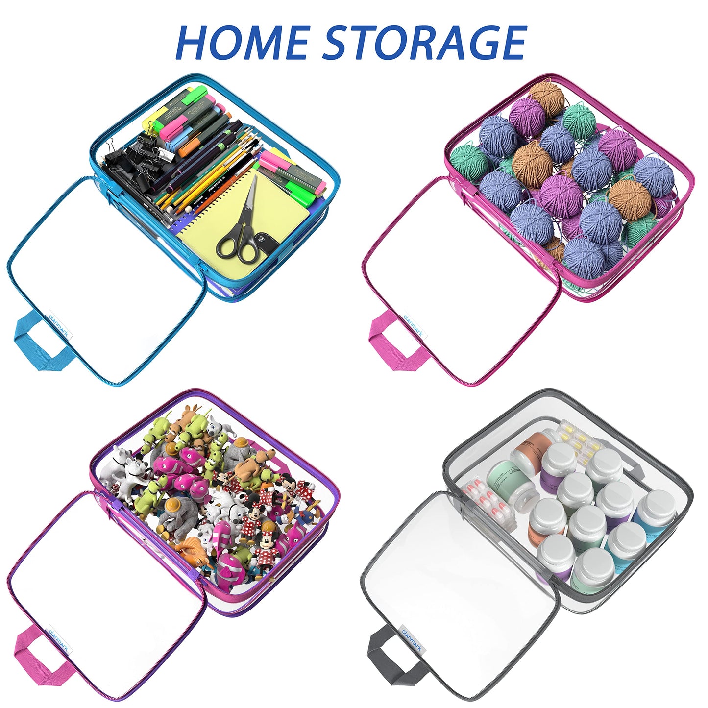 Clear Compression Packing Cubes 3 Set - Large See-Through Plastic Suitcase Bags for Travel - Luggage Compressable Organizers - Transparent PVC Collapsible Cosmetic Bag for Backpack Black