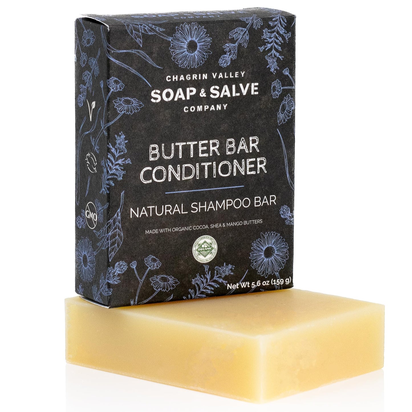 Chagrin Valley Soap & Salve Organic Natural Shampoo Bar (Butter Bar, 5.6 oz)