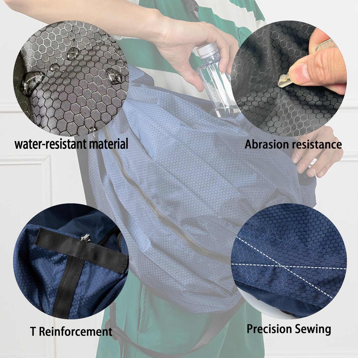 CAFINY Ultra Lightweight Waterproof Small Hiking Backpack,Packable, Foldable Collapsible For Beach, Camping And Gym,Small Gym Bag, Casual daypacks, Travel Backpack, (Black)