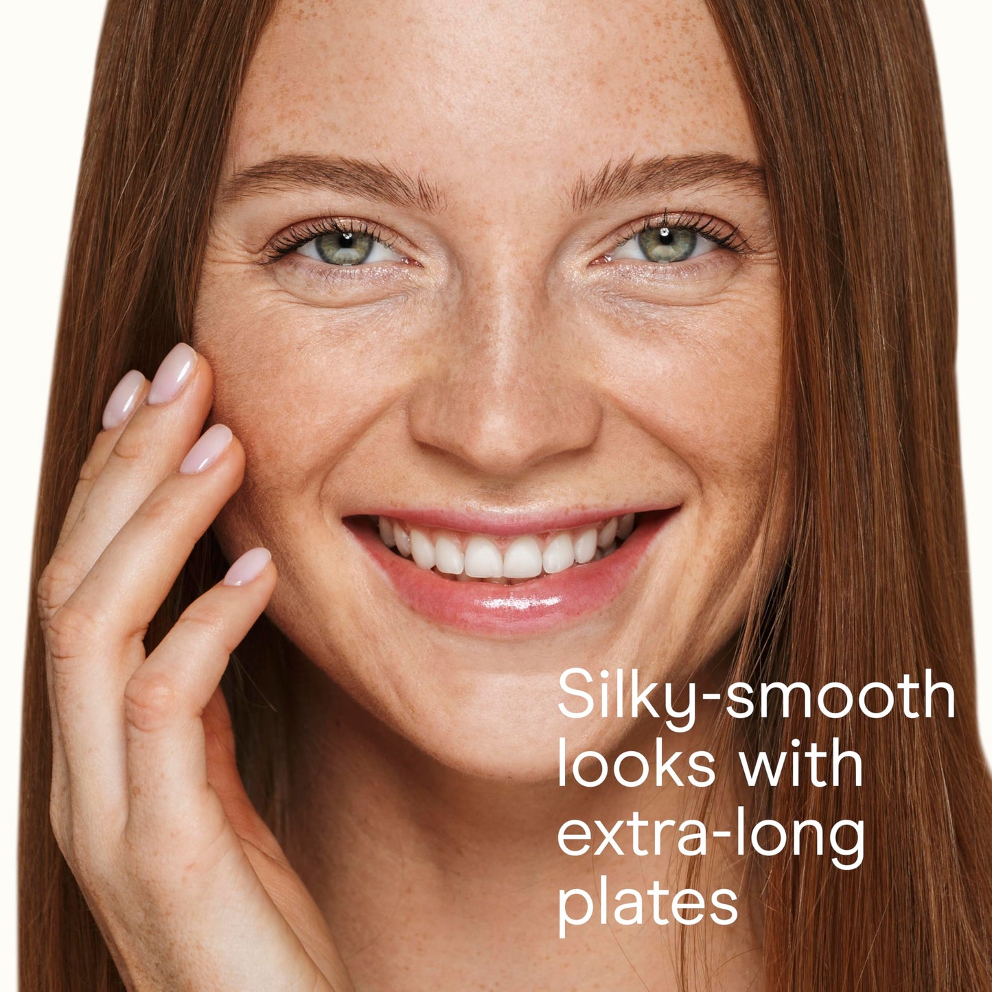 Conair Double Ceramic Flat Iron, 1-Inch Flat Iron Hair Straightener, Five Heat Settings, Extra Long Floating Plates, White