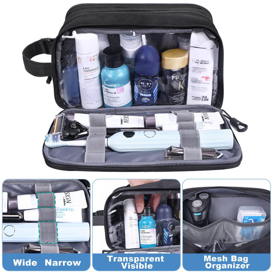 HILOMON Hygiene Bag Tactical Inspired Mens Toiletry Shower Shave Kit Grooming Bag for Travel YKK Zippers Water-resistant Fabric Military Molle
