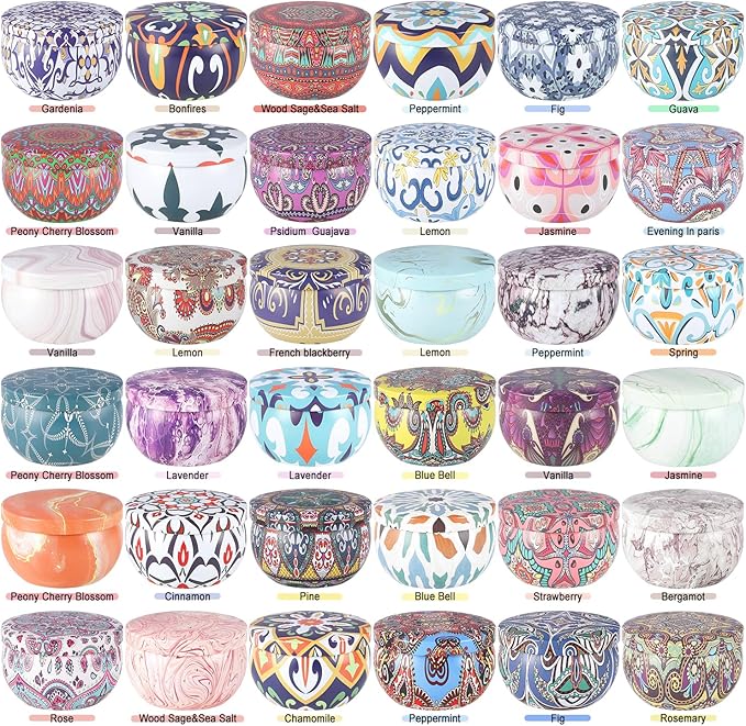 36 Pack Scented Candles Set for Home, Relaxing Stress Relief, Aromatherapy - Natural Soy Wax and Fragrance - Gifts for Women, Mom, Best Friend, Wife, Birthday