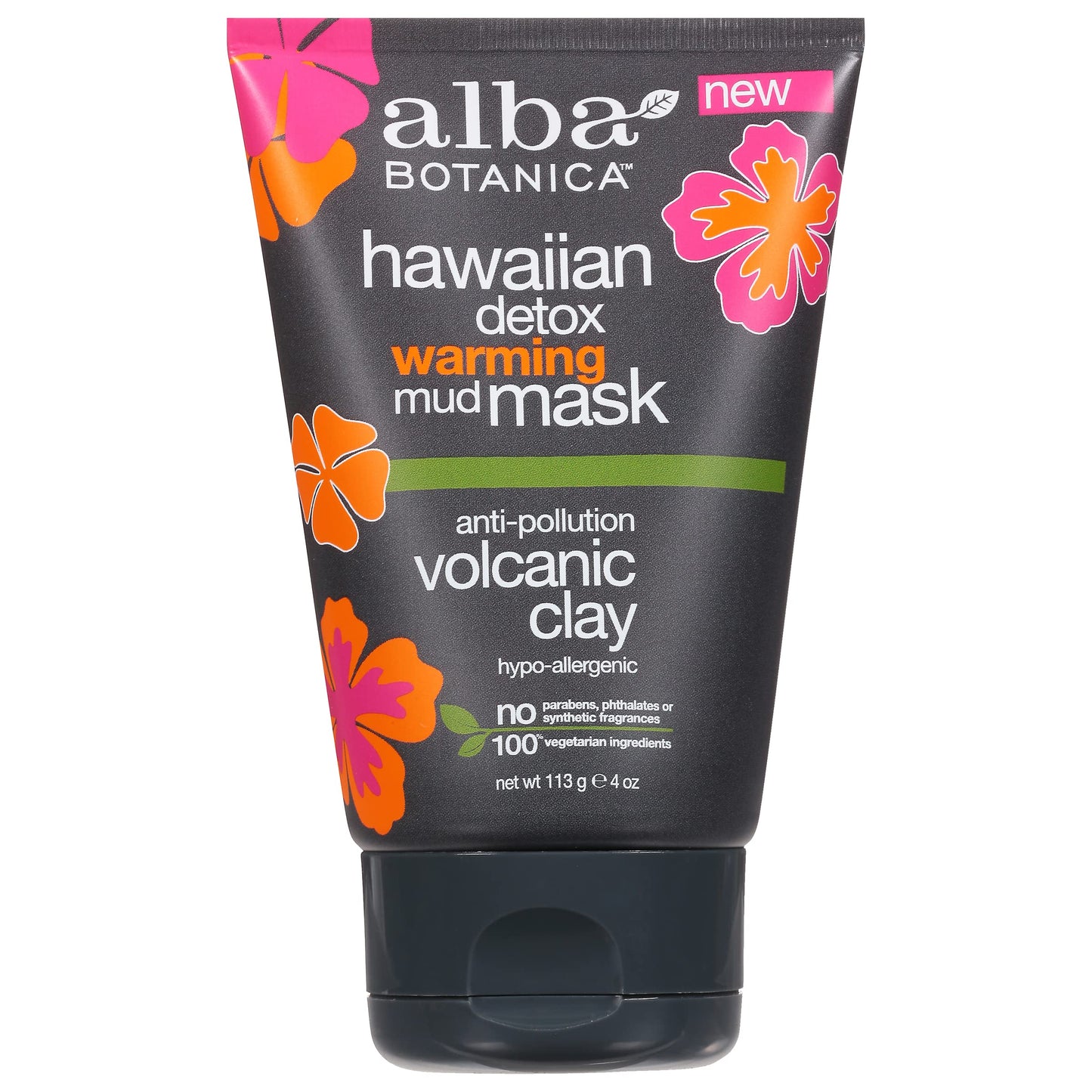 Alba Botanica Hawaiian Detox Warming Mud Mask, Anti-Pollution Volcanic Clay, 4 Oz