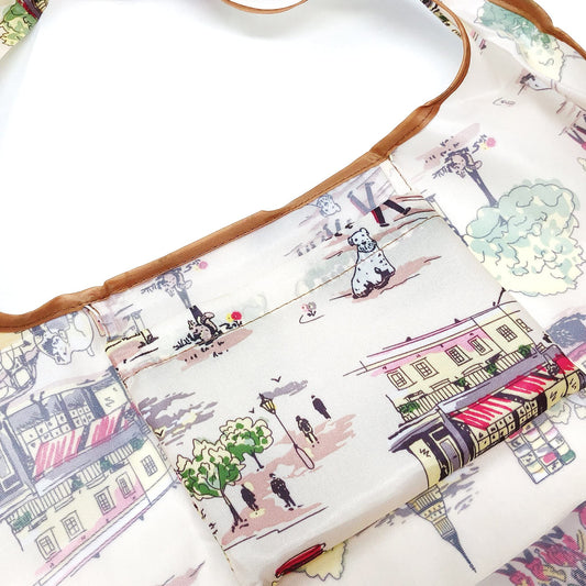 allydrew Foldable Tote Nylon Reusable Grocery Bag (Set of 2), London