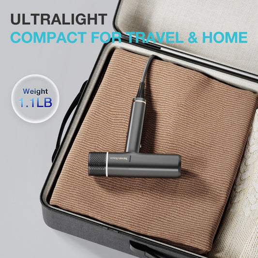 Professional Hair Dryer, High Speed Portable Ionic Hair Blow Dryer with Diffuser for Women & Men, 3 Temps/2 Speeds, 6.56 Ft Cord, Best for Straight & Wavy Hair, for Home Travel, Black