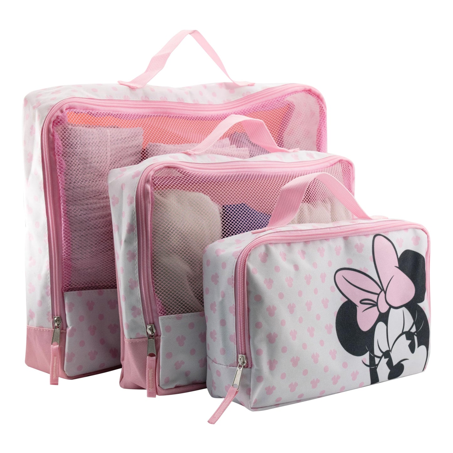 Disney Minnie Mouse Packing Cubes for Travel | Minnie Mouse Travel Accessories Travel Bags Luggage Organizer for Girls, Boys, Unisex | Minnie Kid Travel Size Travel Cubes for Packing
