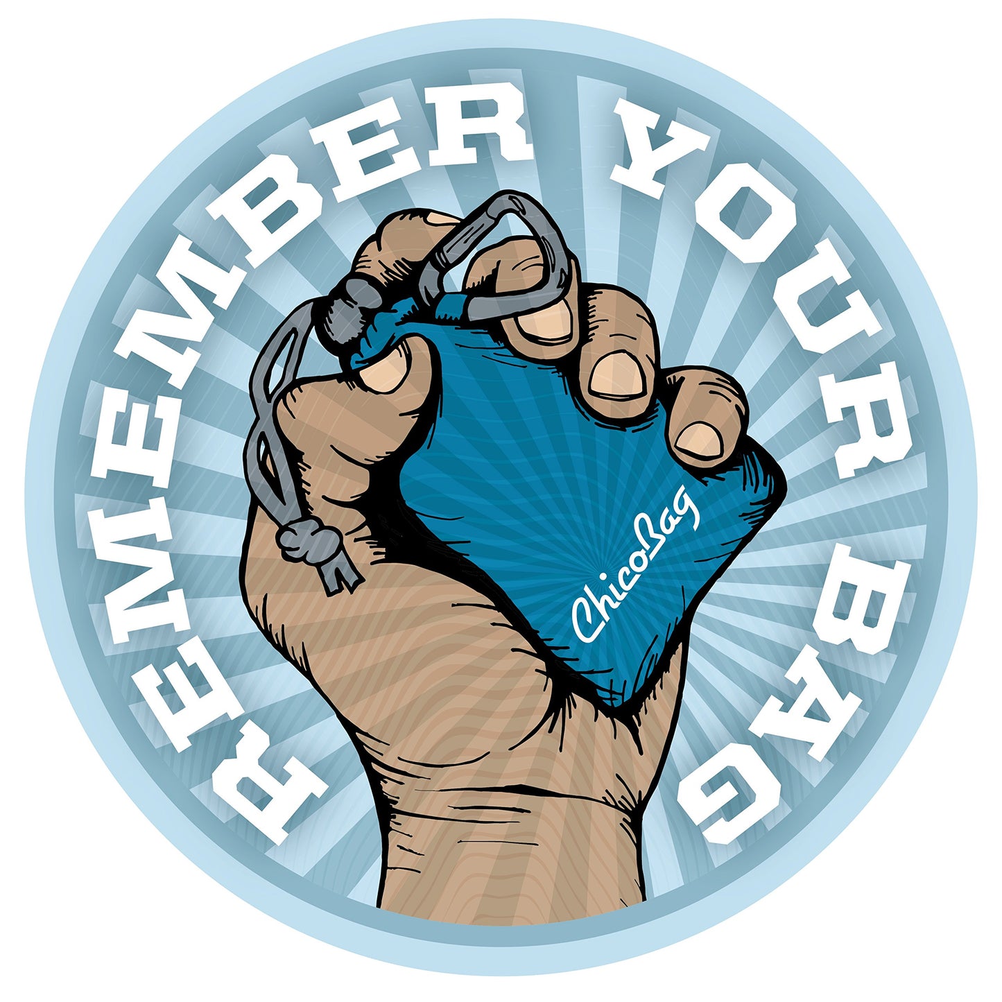 ChicoBag Original Compact Reusable Grocery Bag w/Attached Pouch and Carabiner Clip | Perfect for Shopping, Travel, Organization | Eco-Conscious Packable Tote | Buttercup (Pack of 1)