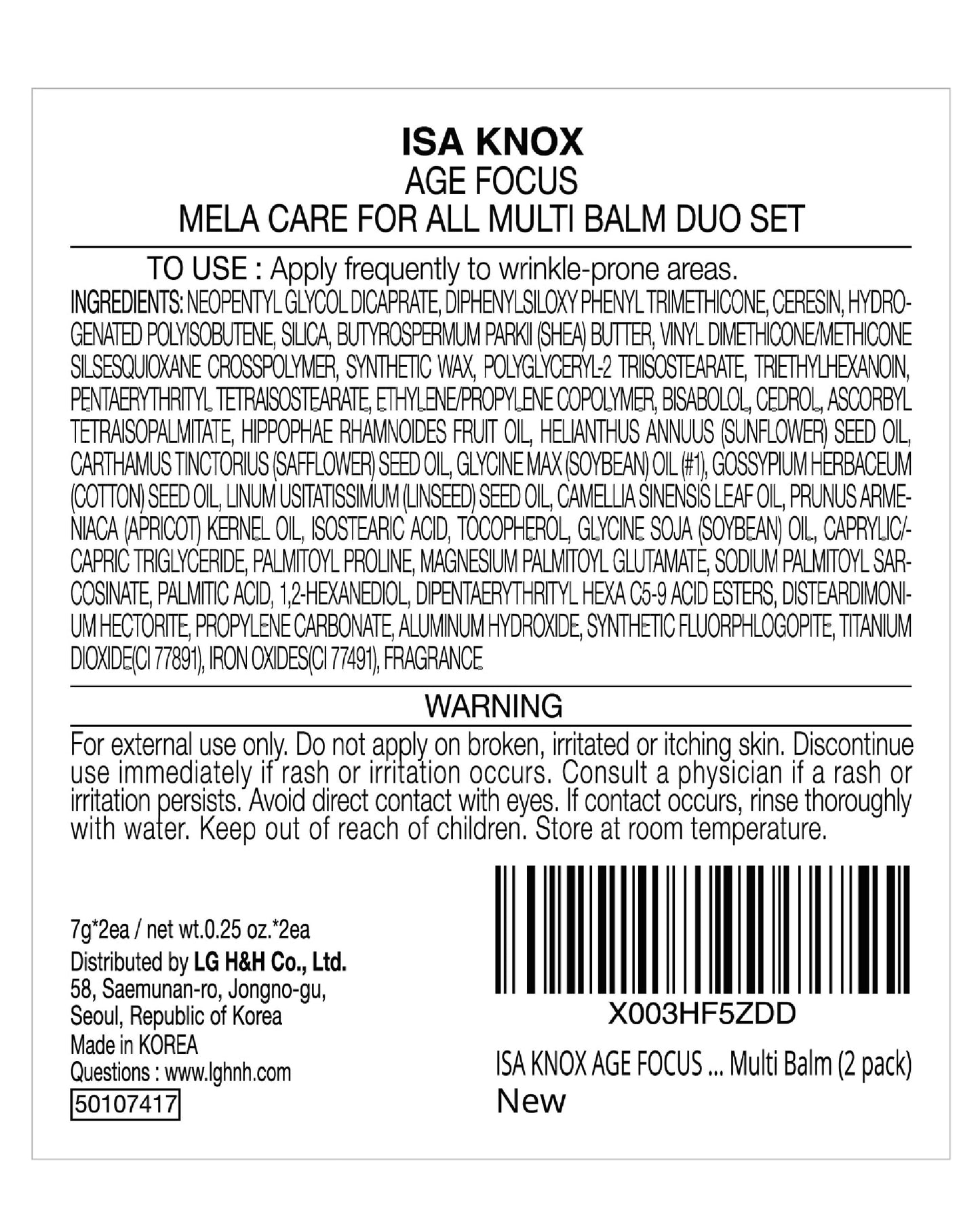 Isa Knox AGE FOCUS FOR ALL MULTI BALM STICK (Blemish care, 2 Pack) - Glow Oil Balm Stick with Vitamin C, E by LG BEAUTY. Help Promote Even Skin Tone, Travel-friendly, Korean Stick Balm