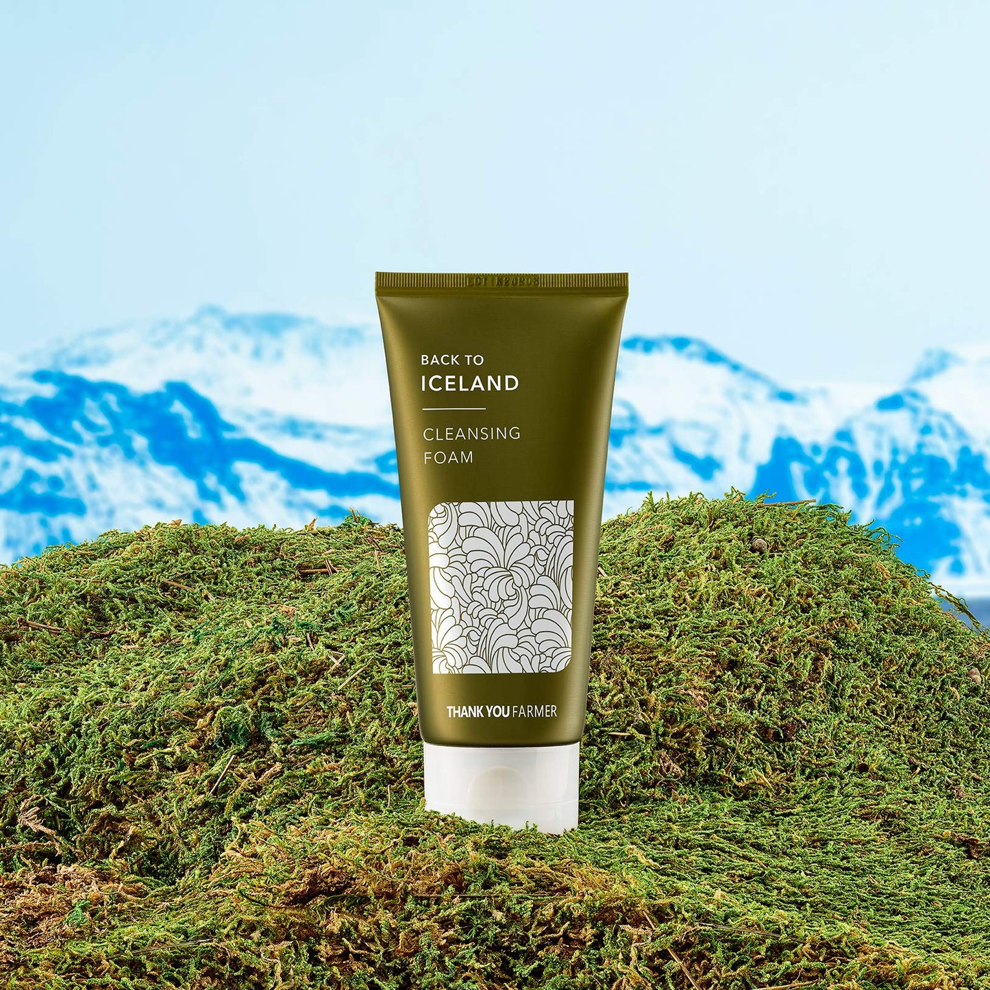 THANKYOU FARMER Back To Iceland Cleansing Foam 4.22 Fl Oz (120ml) - Pore Cleansing, Moisturized-Finish, Mens Face Wash, Face Cleanser, Face Wash For Women, Face Wash For Oily Skin
