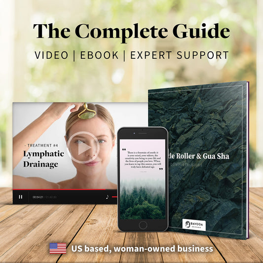 R.E.M Spring Jade Roller and Gua Sha - Spa Grade Face Roller Massager and Gua Sha Massage Tool Set. 100% Authentic Jade Stone. Reduces Puffiness, Wrinkles and Reveals Your Natural Glow