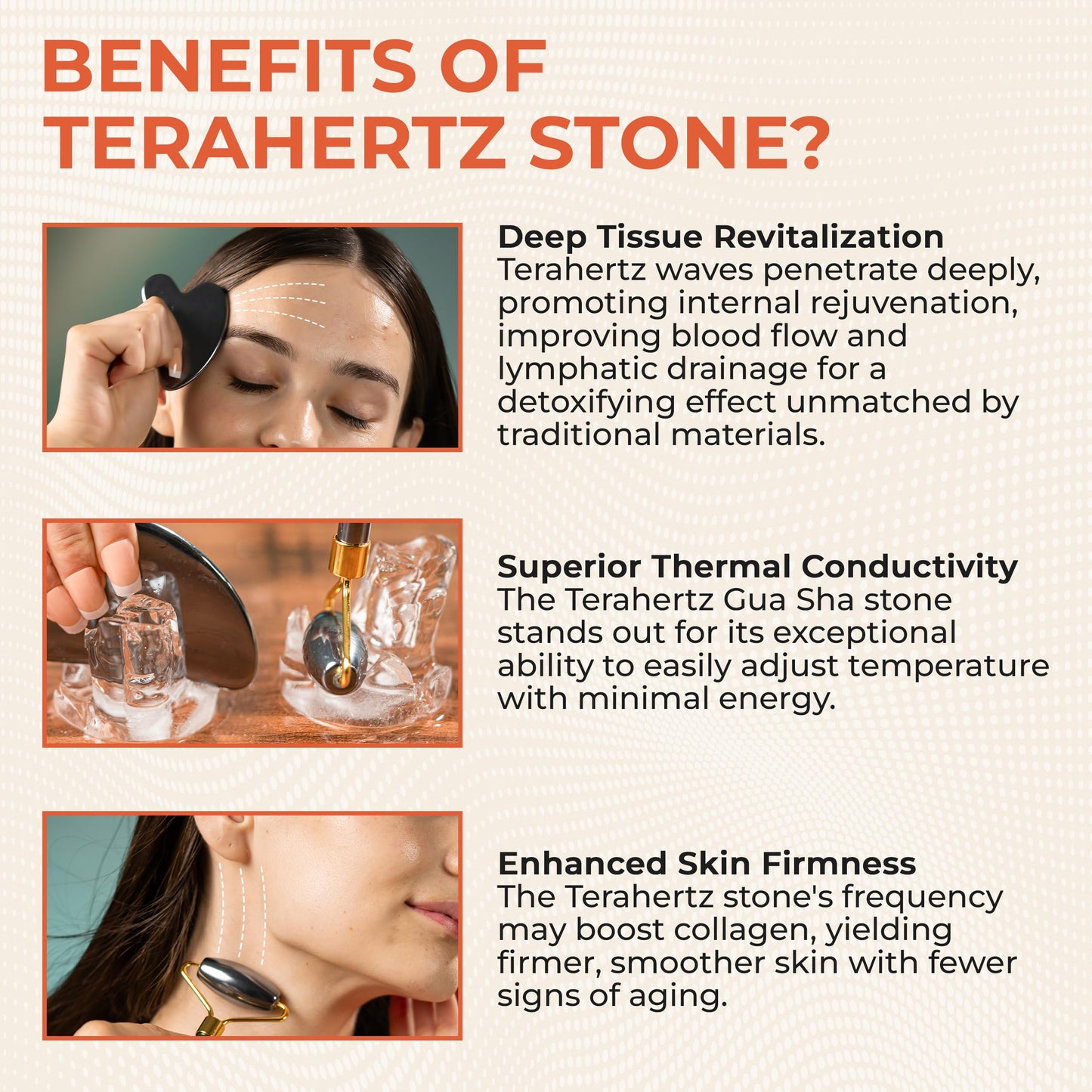 TeraRX Terahertz Gua Sha & Facial Roller Set – 100% Authentic Terahertz Stone Face Roller to Reduce Puffiness, Improve Wrinkle Lines & Relieve Facial Tension – Perfect for Eye Massage and Relaxation