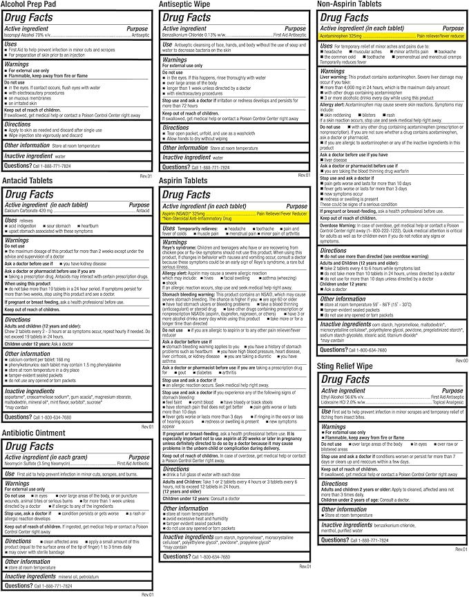 Be Smart Get Prepared First Aid Kit, 303 Piece: Clean, Treat, Protect Minor Cuts, Scrapes. Home, Office, Car, School, Business, Travel, Emergency, Survival, Hunting, Outdoor, Camping, Sports, FSA HSA