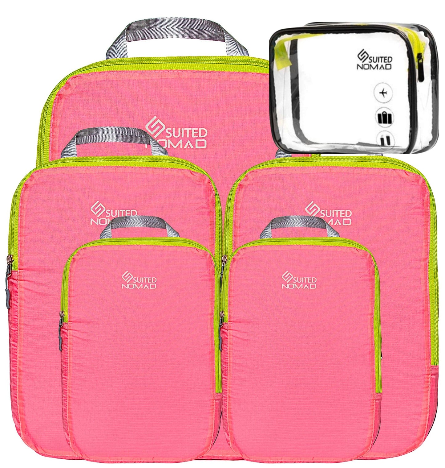 6 Set/3 Set Ultralight Compression Packing Cubes, Suitcase and Backpack Travel Organizer Bags