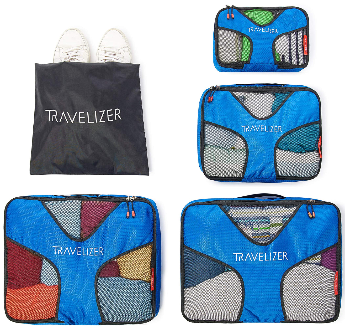 Travelizer - Travel Packing Cubes 5 pcs Luggage Organizer Set for Bag & Suitcase