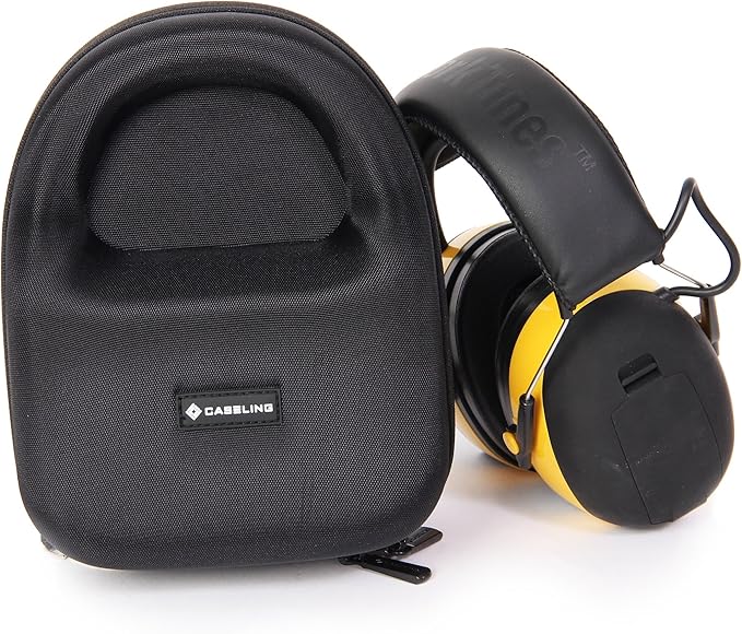 caseling Ear Muff Case - Fits 3M WorkTunes Connect Hearing Protector - Earmuff EVA Ear Protection Hard Case for Storage and Travel (Case Only)