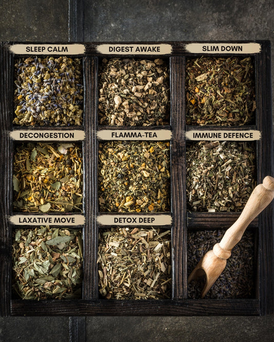Gardenika Organic Loose Leaf Tea Sampler – 8 Pack, 1 LB – Herbal and Naturally Caffeine-Free Set - Ayurvedic Assortment Blend