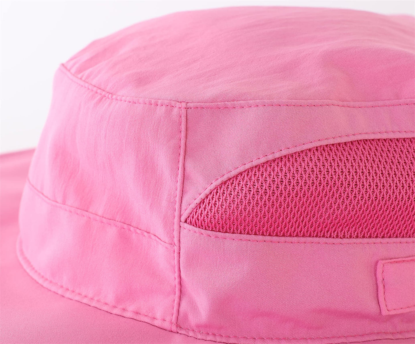 Connectyle Women's UPF 50+ Safari Sun Hat Breathable UV Protection Fishing Hat (Hot Pink)