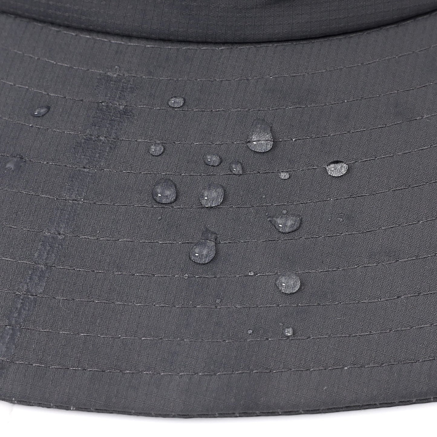 Womens Summer Sun Hat Beach Hat Wide Brim Outdoor UV Protection Hat Foldable Cool Mesh Ponytail Bucket Hat (Grey+Beige)