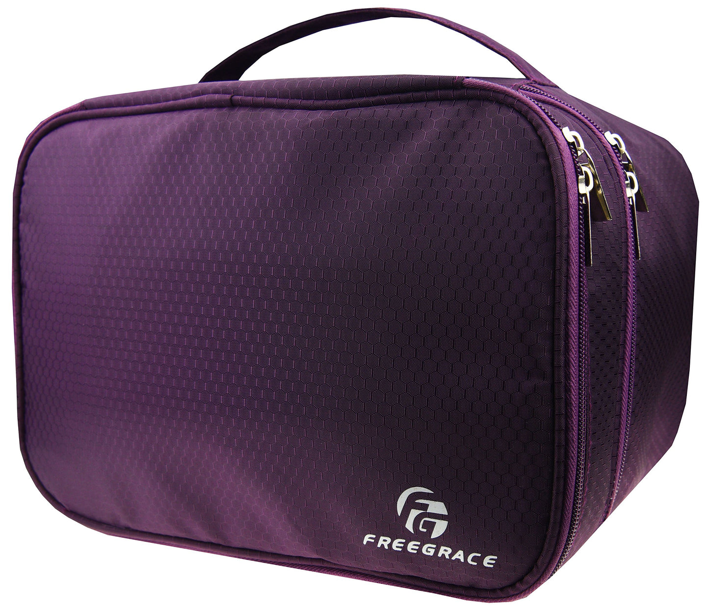 Travel Organizer Underwear Bag - Large Double Layer Packing Storage Bag - Fits Large Bra, Socks, Underpants, Cosmetic, Toiletry Kit (Purple)