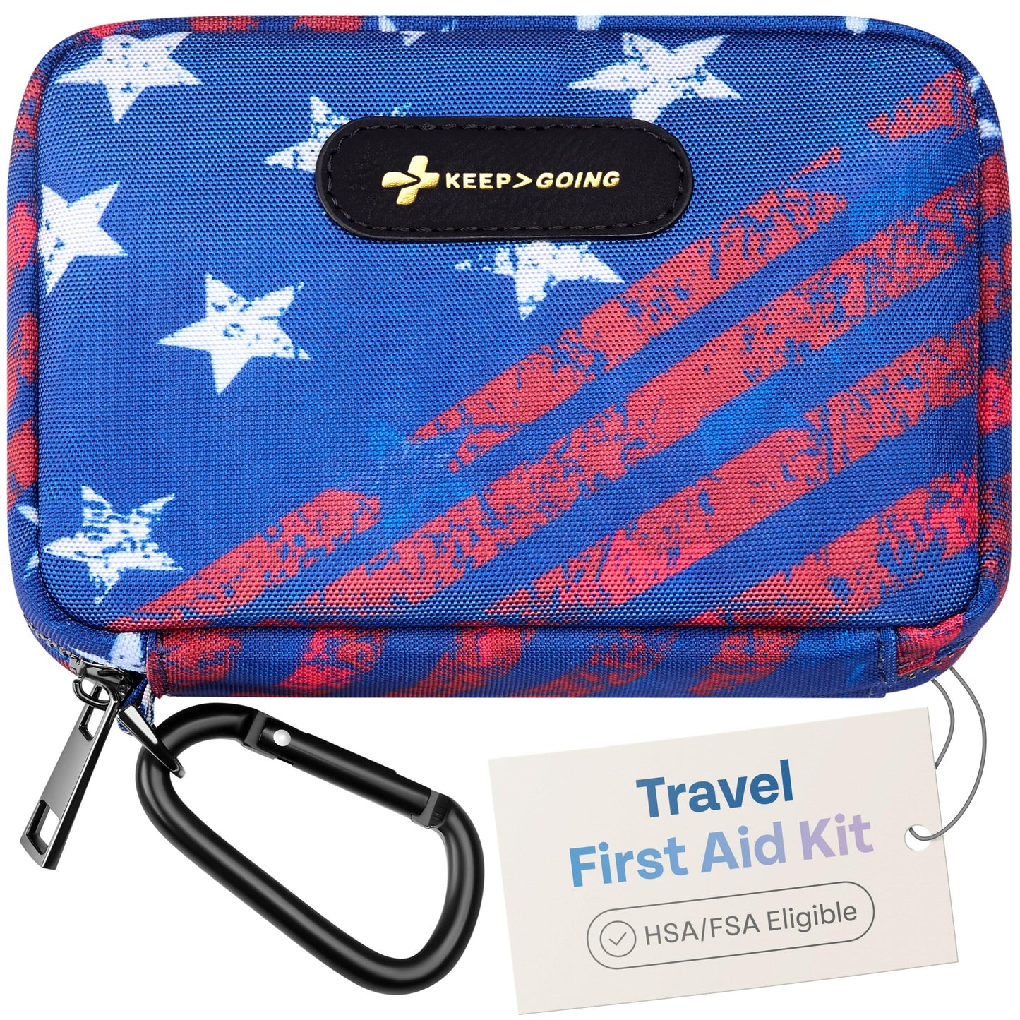 KeepGoing Travel First Aid Kit for Car, Home, Hiking, Camping and Outdoor Emergencies - First Aid Kit Travel Size TSA-Approved