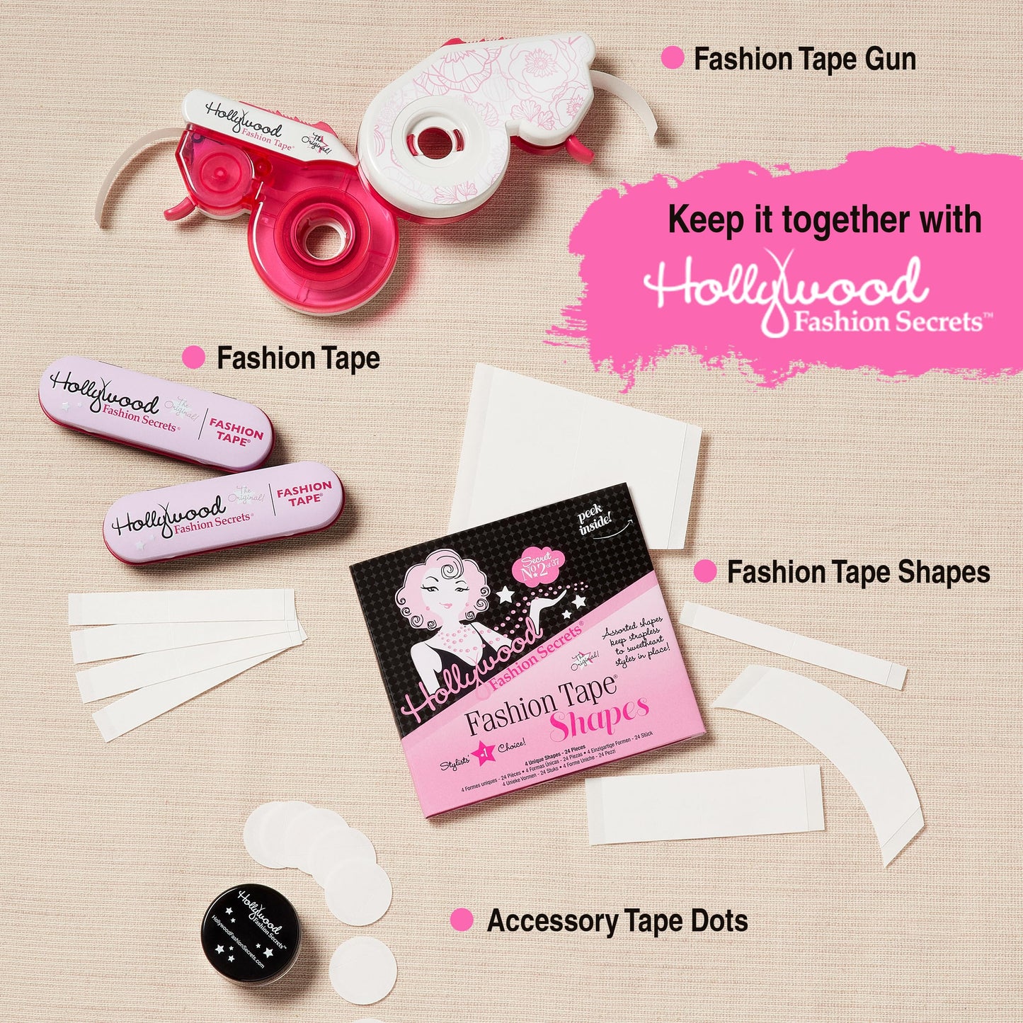 Hollywood Fashion Secrets Travelette Kit, Stay Prepared With Essential Travel Sized Beauty Items, Portable 13 Piece Set